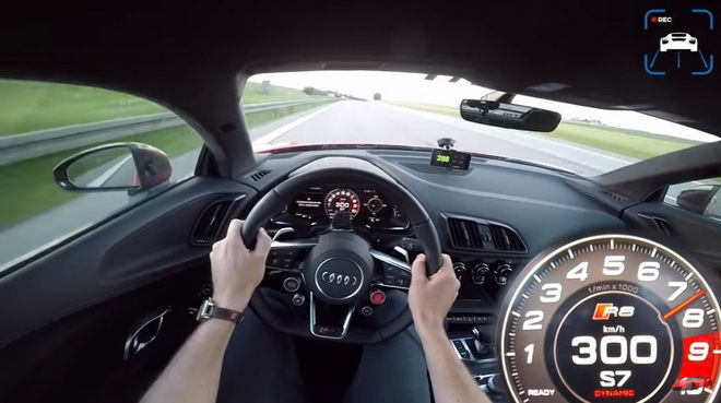 第一視角欣賞802hp Audi R8 狂飇324km/h