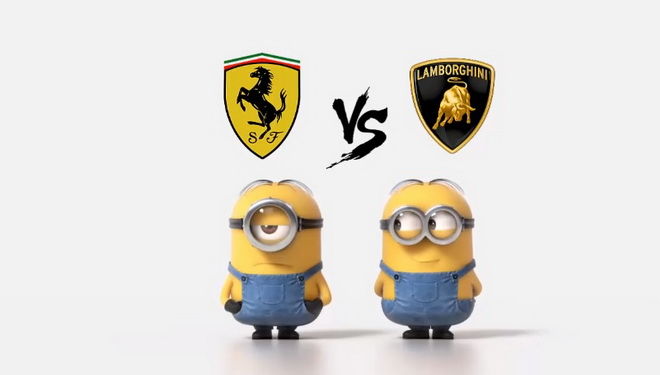 Ferrari vs Lamborghini 小小兵Style
