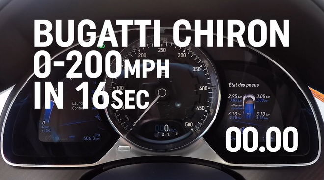 Bugatti Chiron: 0-320km/h加速只需16.10秒！！！