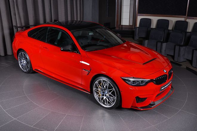 身披Ferrari Red鮮紅車色的BMW M4看起來真是可口至極