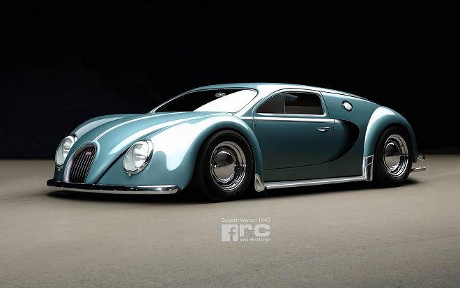 如果Bugatti Veyron在1945年就設計完成，大概會是像這個樣子