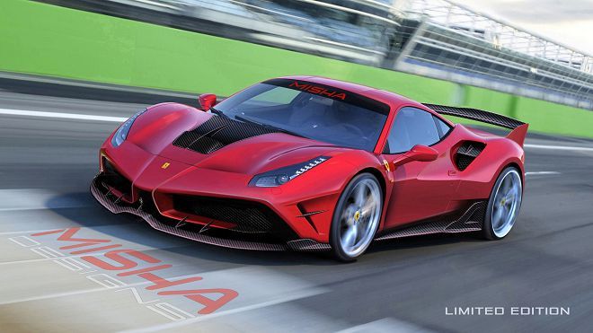 賽道風格！Misha Designs設計的Ferrari 488 GTB車體套件看起來硬派至極