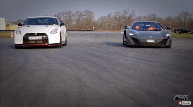 Nissan GT-R Nismo 與 McLaren 675LT 一公里加速對決