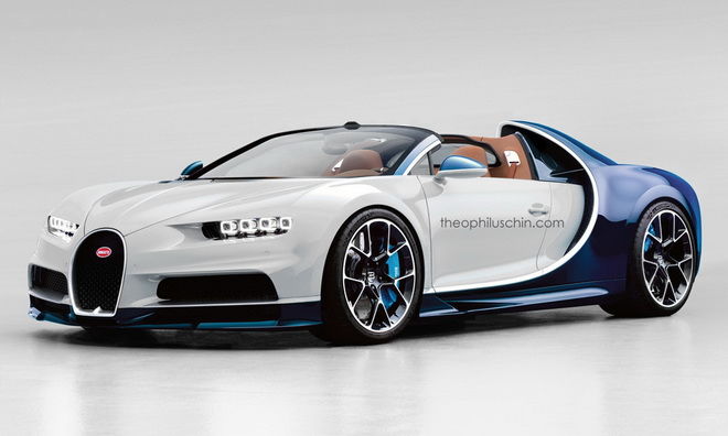 最速法國上空龍　Bugatti Chiron Grand Sport假想圖展英姿