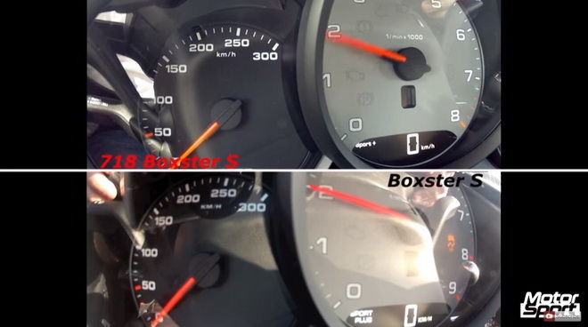 Porsche 718 Boxster S　VS.　Old Boxster S　0-250km/h加速比較