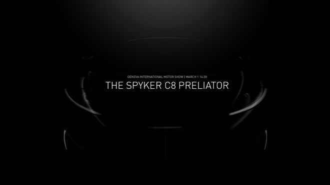 Spyker揭露C8 Preliator一張車頭預告圖