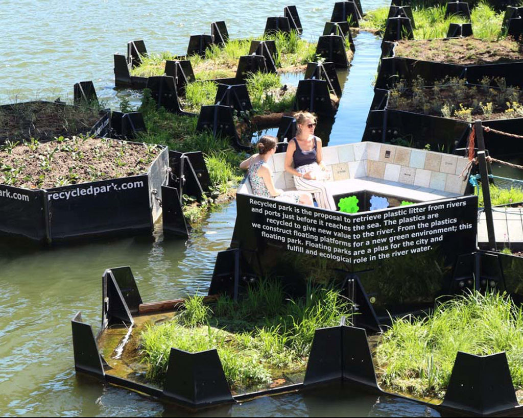 Audi環境基金會回收河域塑膠廢棄物，打造水上休閒園區