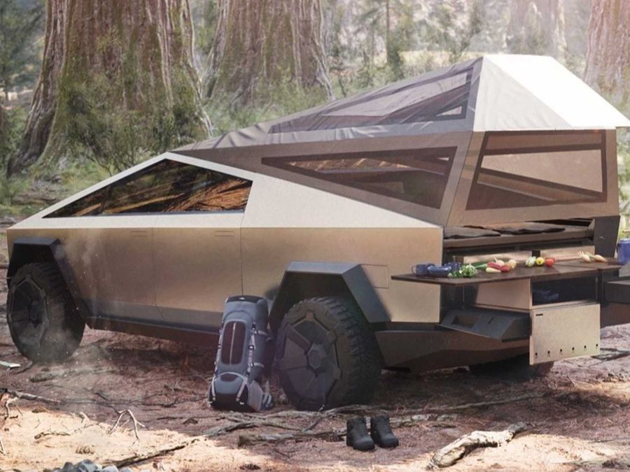 有了帳篷和廚房，Tesla Cybertruck讓你的露營充滿前衛風格！