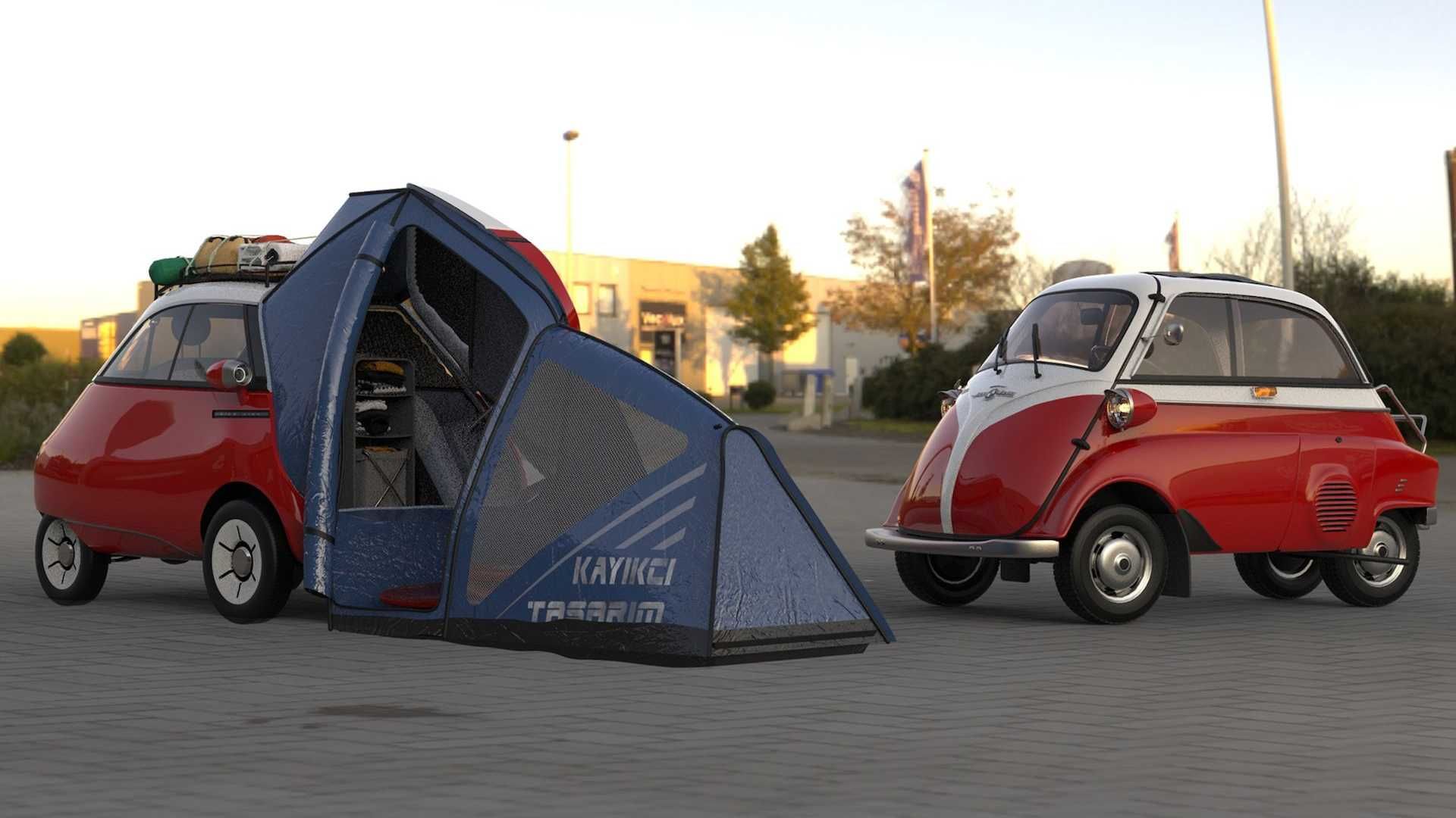 超可愛的 Microlino 露營概念車