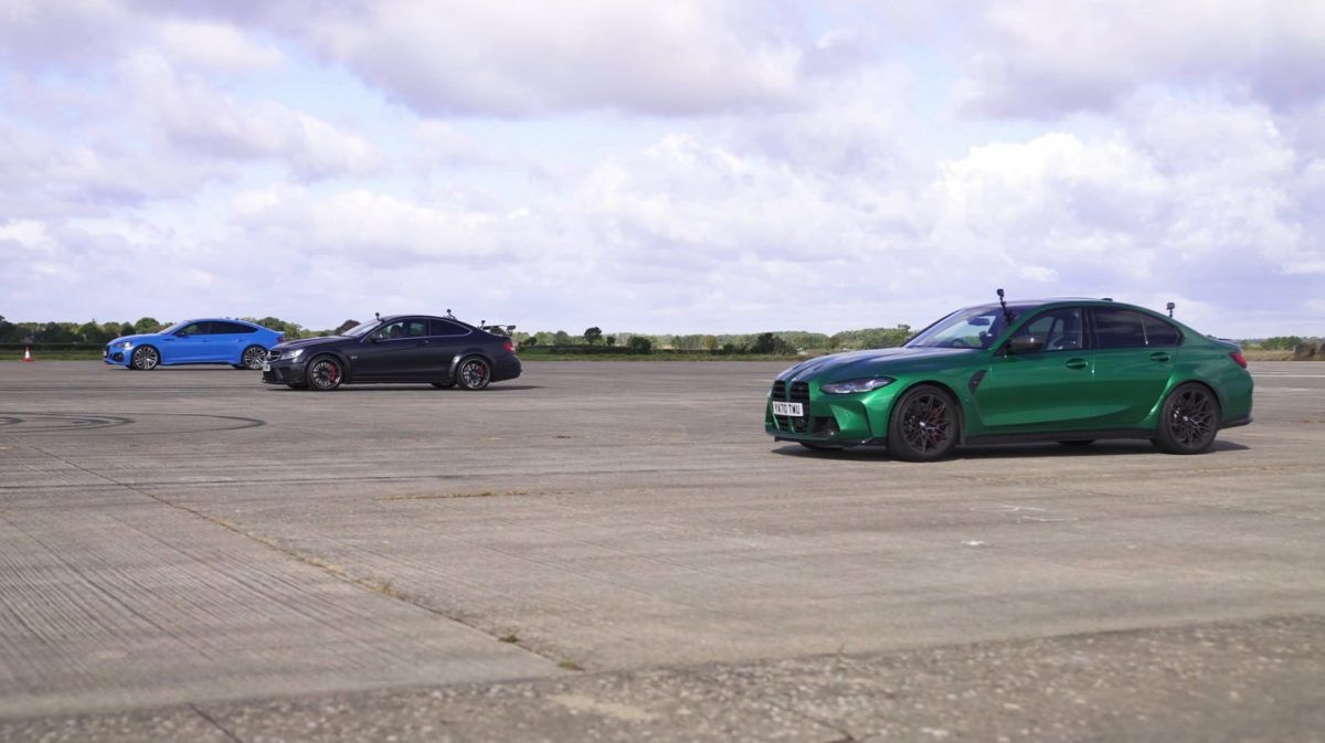 BMW M3 vs. Audi RS5 vs. AMG C63 Black Series直線對決 三輛車三場比賽 每次都是同一個贏家 [影片]