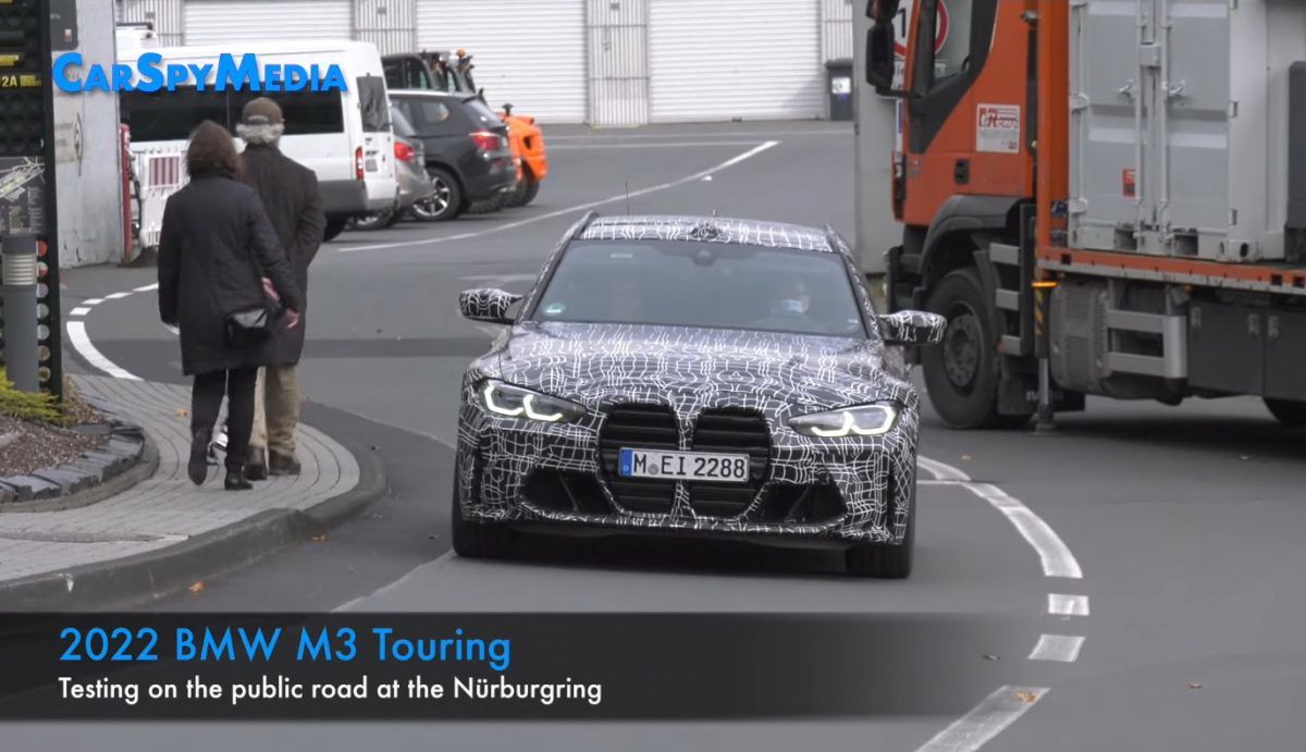 BMW M3 Touring原型車再次現身Nurburgring周圍街道 身著低調迷彩依然吸引人 [影片]