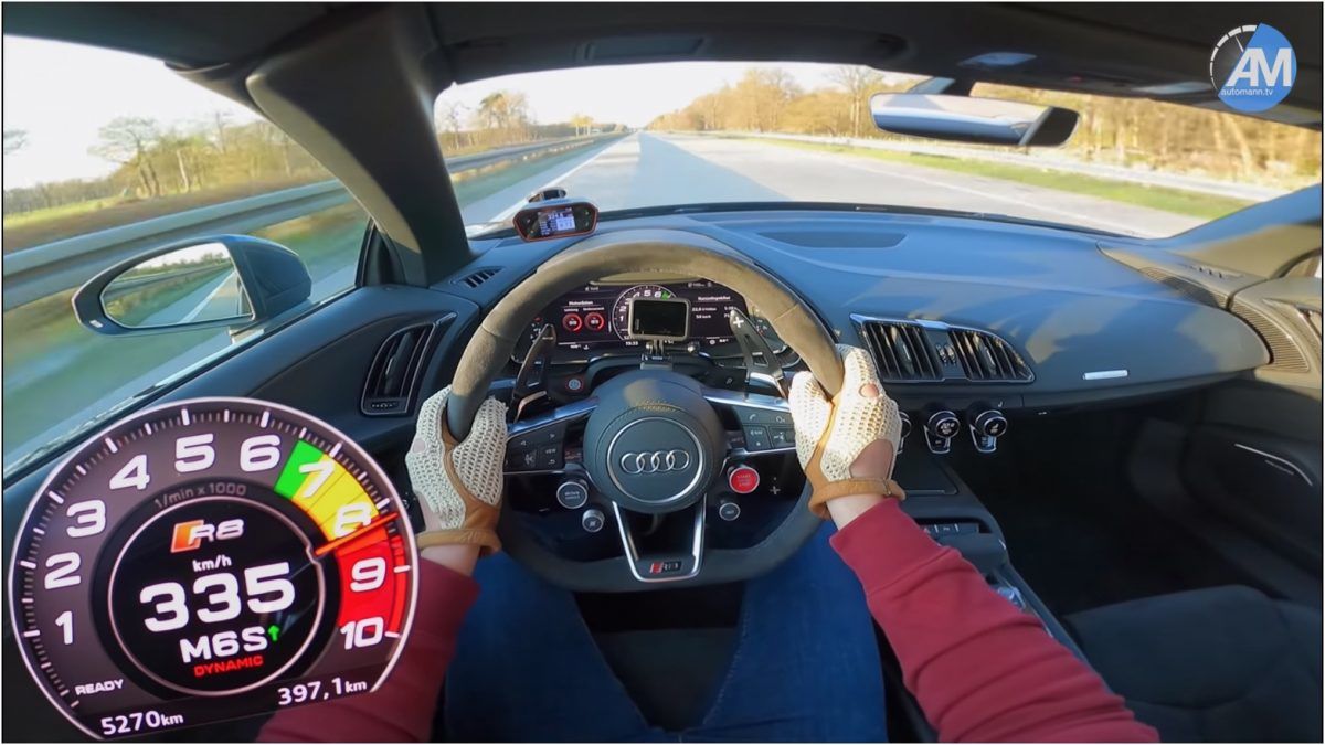 瘋狂極速335km/h，德國無限速Autobahn系列之Audi R8 Spyder Performance
