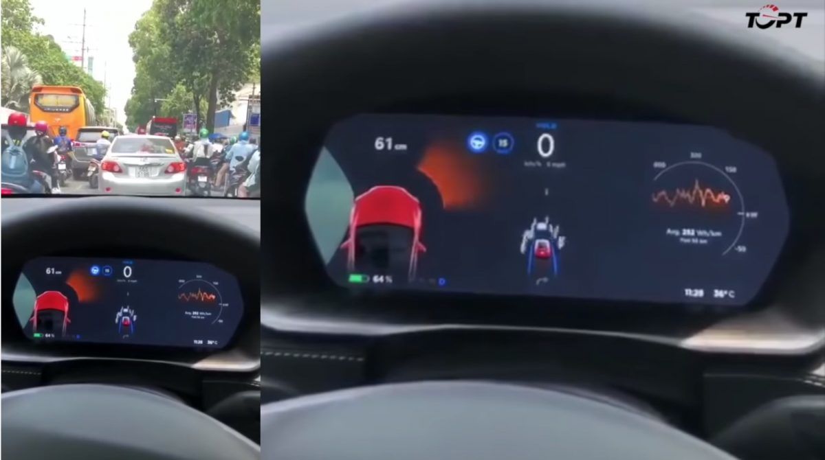 Tesla Autopilot 自動輔助駕駛，遇到一堆機車會如何？