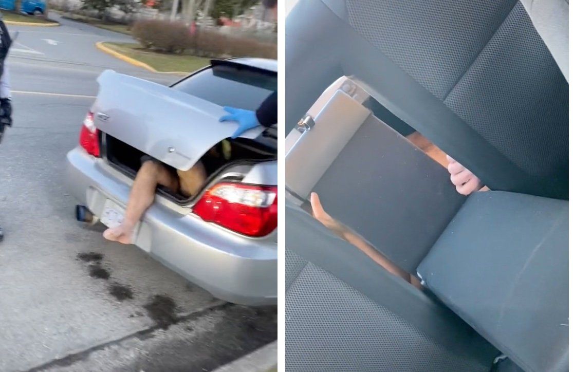 Subaru WRX 後車廂藏了一個裸體，是驚喜還是驚嚇？
