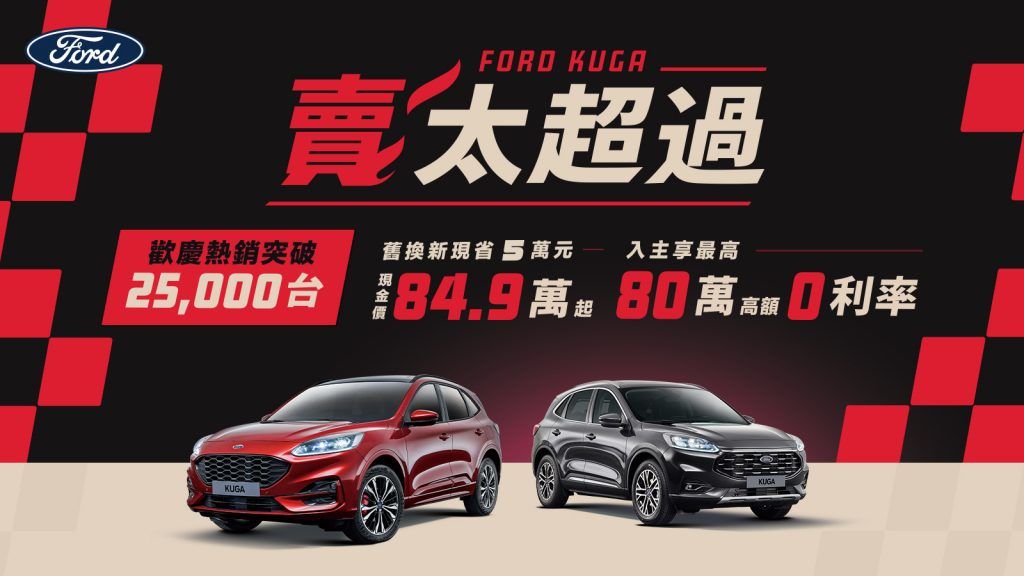 New Ford Kuga限時優惠舊換新現金價84.9萬起