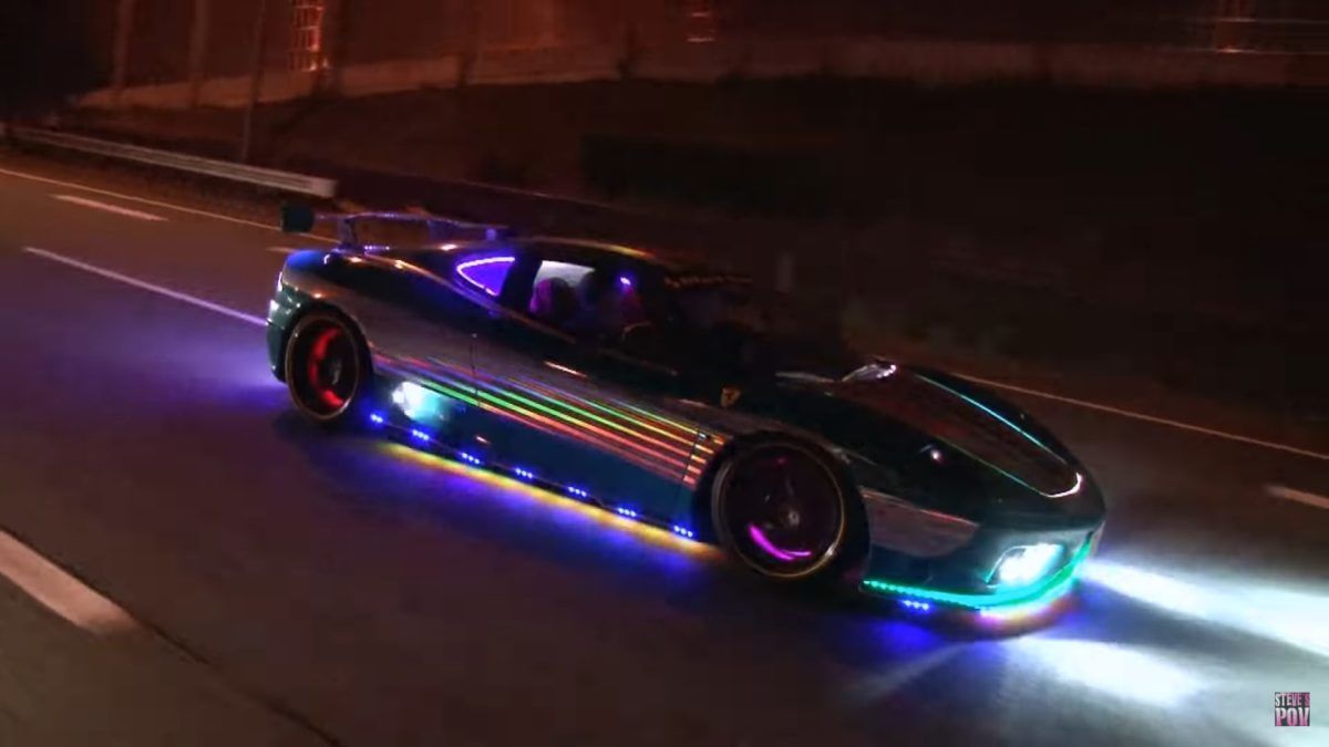 華麗LED版Ferrari 360 Modena 日本首都高夜間爆走
