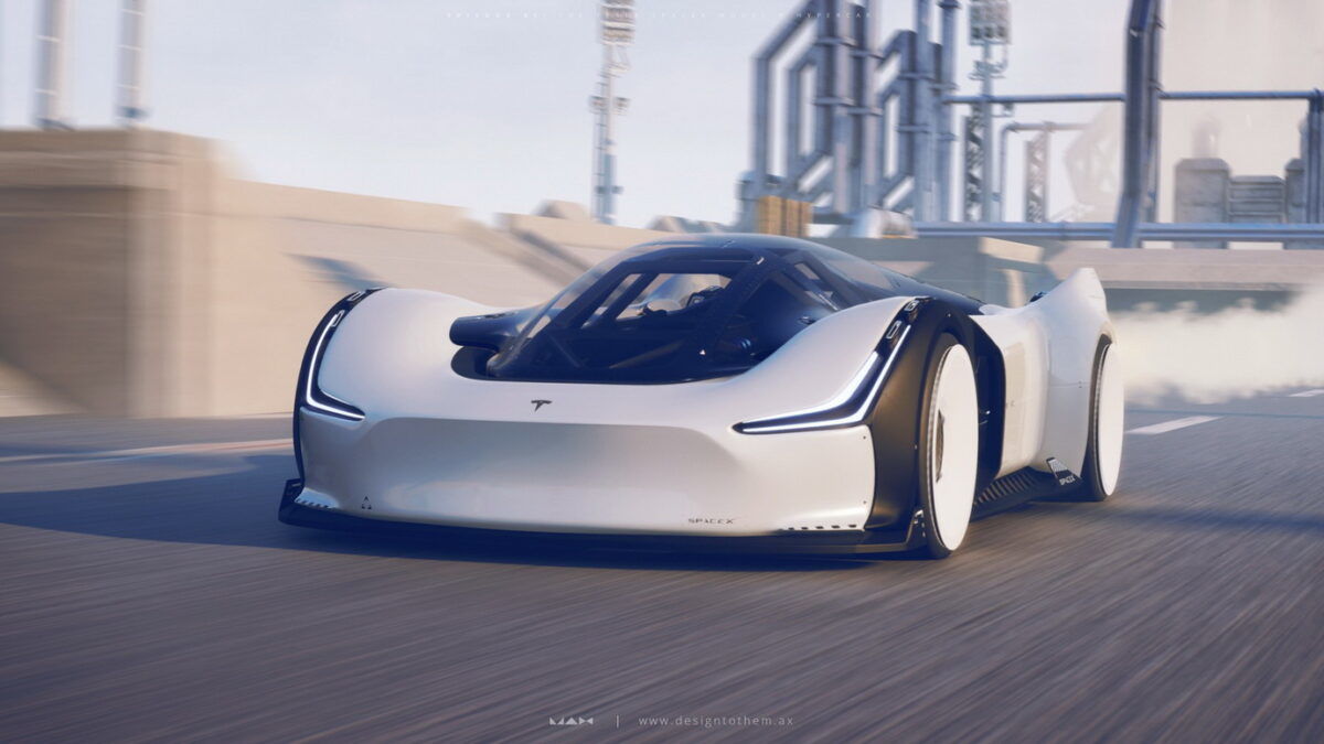 未來的Tesla Roadster就該這樣 專業汽車設計師的狂想Tesla SpaceX Model R搭載火箭推進器 馬力2,950匹！！！