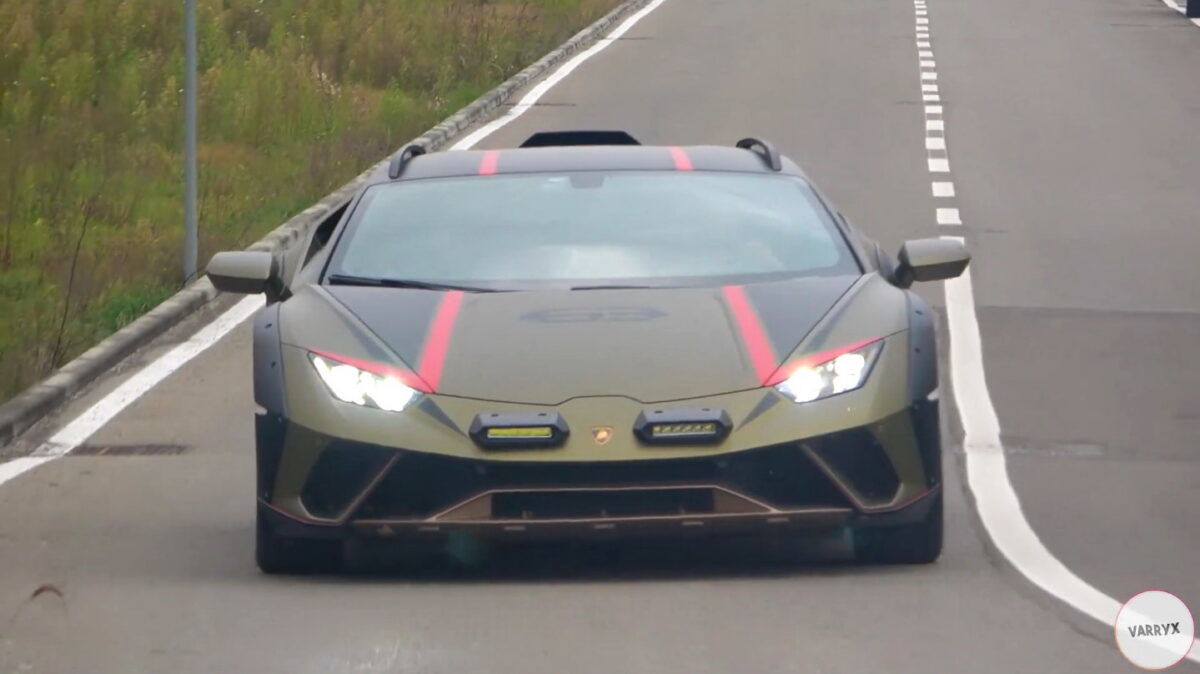 Lamborghini Huracan Sterrato首度毫無偽裝現身公共道路 展示跨界越野超跑粗獷身形[影片]