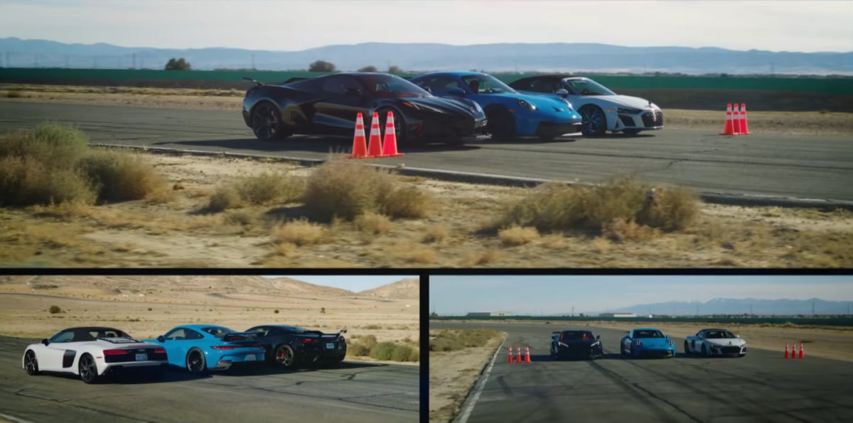十缸R8 spyder、八缸Corvette Z06、六缸911 GT3、四缸Panigale直線對決 誰勝出？？？[影片]