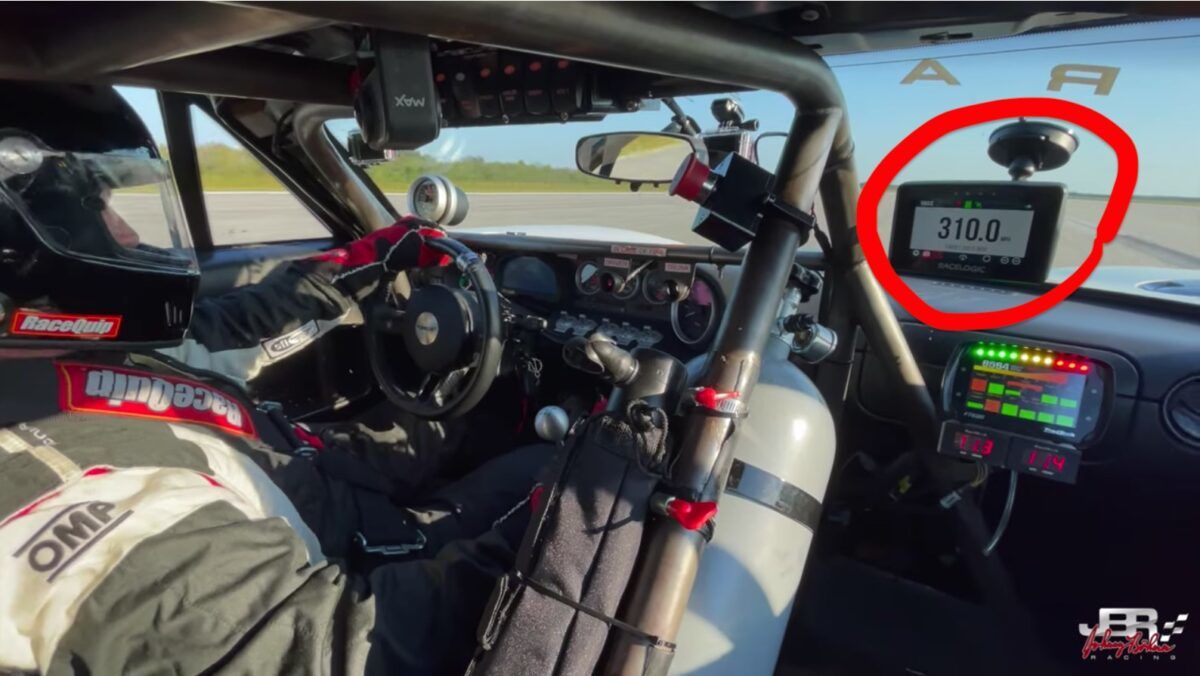 那個數值310 不是Kmh , 而是Mph，換算時速大概就是500公里/小時。