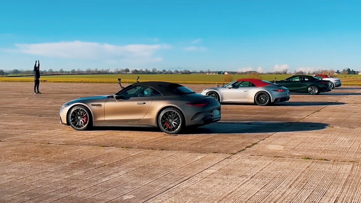 M850i、911 GTS、F-Type R與AMG SL55 四輛歐洲敞篷跑車較勁 誰最快？？？[影片]