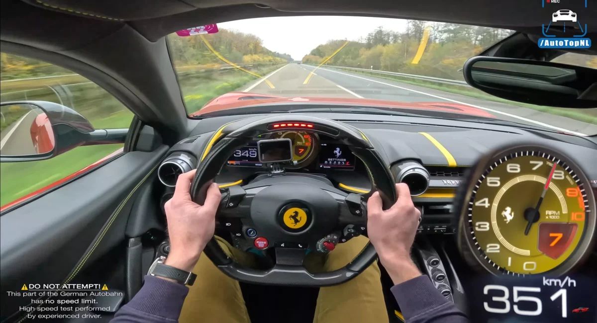 里程數高達16萬公里以上，還可以飆到350km/h 的Ferrari 812 Superfast！
