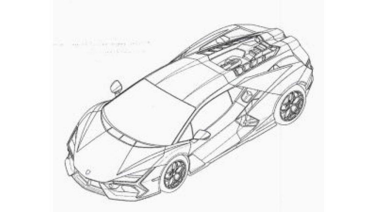 疑似Aventador繼任者的專利設計圖曝光 這是Lamborghini未來的旗艦超跑嗎？？？