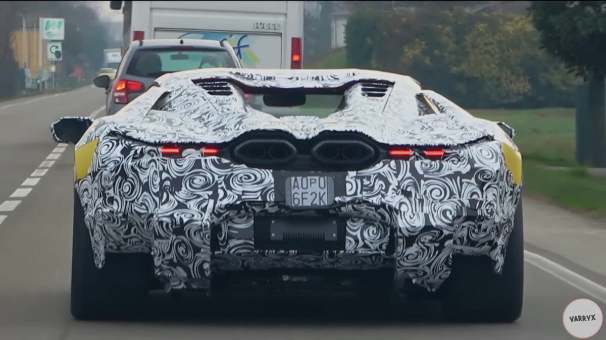 Lamborghini新世代V12超級跑車遮蓋物變少 展示炫酷第三煞車燈 今年3月亮相 [影片]