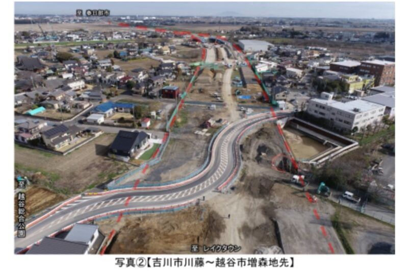 「日本最大的購物商場」即將通高速公路！？ 為了改善假日「大塞車」問題有進展！ 若通車，從現在一路到春日部都能「零紅綠燈」暢通！ 「東埼玉道路」工程進度如何呢？
