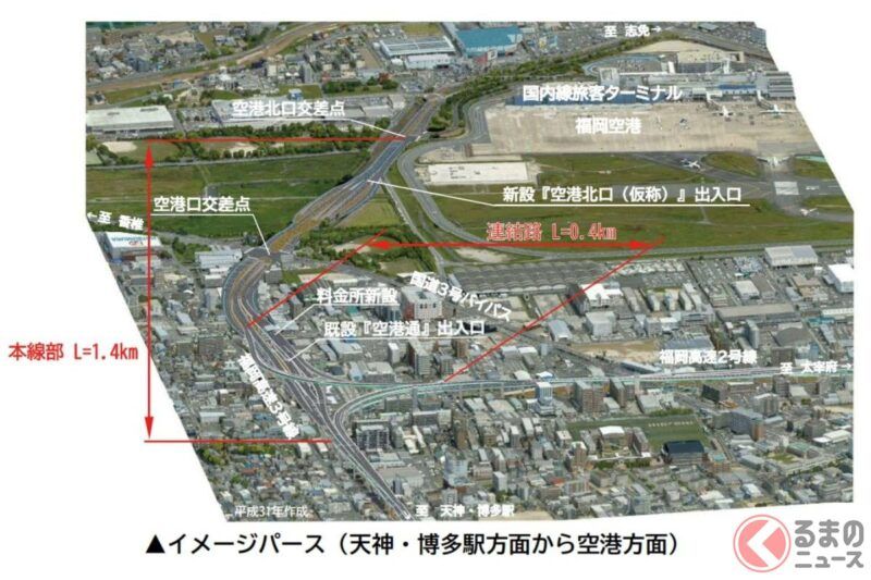 新「機場接駁道路」通車又向前邁進了一步！ 明明「只差一步就到機場」卻大塞車！ 備受期待能大幅縮短時間的「福岡高速 3 號線」延伸工程現況究竟如何？￼￼￼