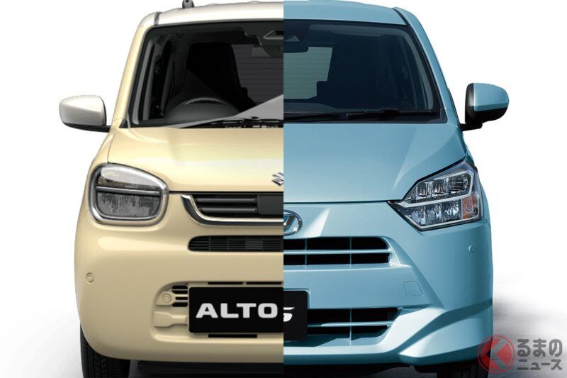 鈴木「Alto」vs 大發「Mira e:S」兩大對手車有什麼不同？ 全面比較約100萬日圓級的「基本輕型車」！