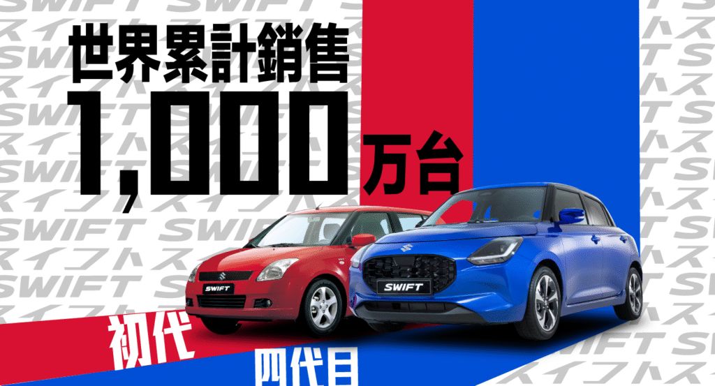 SUZUKI「SWIFT」全球累計銷售突破1,000萬台!