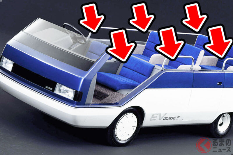 日產「“3列6人乘坐”迷你貨車・敞篷車」太創新了！ 超有趣的“開放式單箱車”引發「這個我真的想要…！」的聲音！ 環境友善的“超靜音”車型「EV Guide-II」也超厲害！