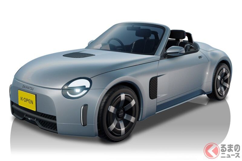大發（Daihatsu）「新款 Copen」全球首度公開！ 前後圓形頭燈設計新穎，加上駕駛樂趣十足的後輪驅動小型敞篷車！ 手排車型也有，「K-OPEN」在 JMS2025 展出！