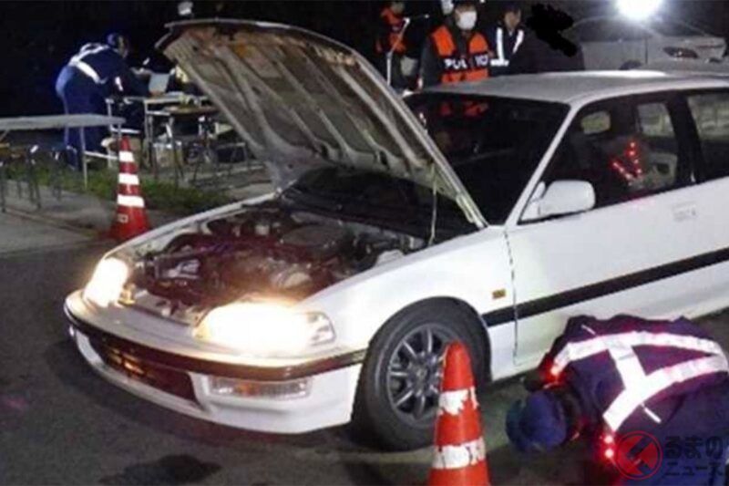 國交省發怒下令「馬上把車修好！」 現場查獲6輛違規改裝車！  走車族聖地「六甲山」聚集引大混亂，實施「爆音＋突出輪胎」跑車取締行動