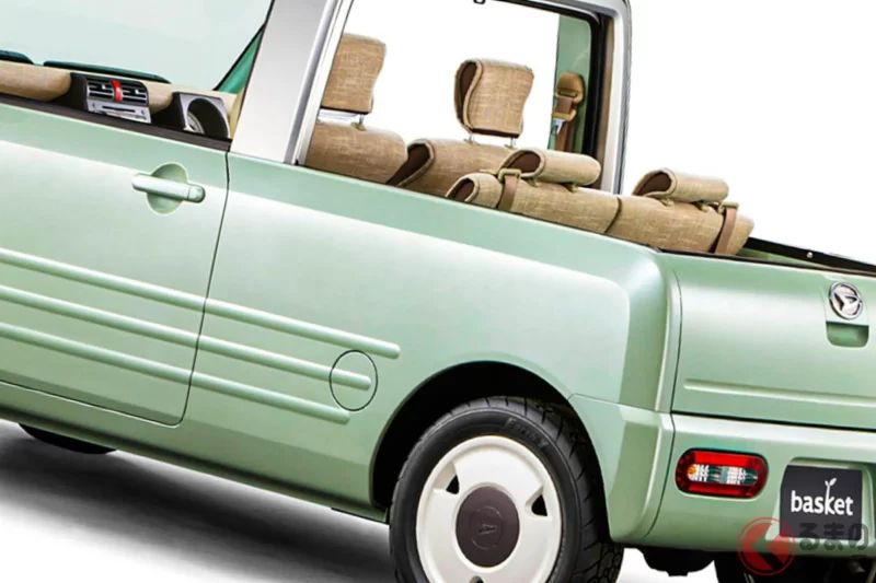 達特桑（Daihatsu）曾推出一款超有話題性的「超新奇 4 人座輕卡車」！ 圓形大燈的復古外型 × 還能變身成敞篷車？再加上 4WD、越野能力滿點！ 這款名為「Basket（バスケット）」的車，到底是什麼樣的概念車呢？