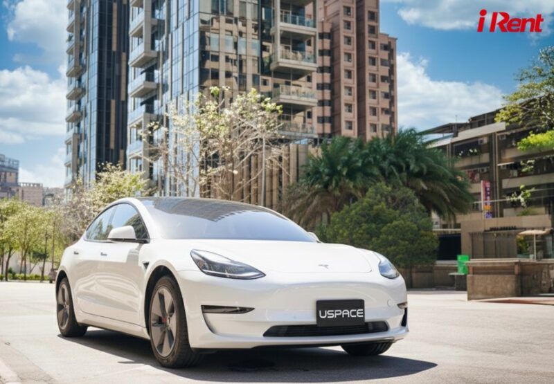 iRent聯手USPACE創共享車話題巔峰！ Tesla首度上架共享車平台，精華地區停車格開放iRent租還
