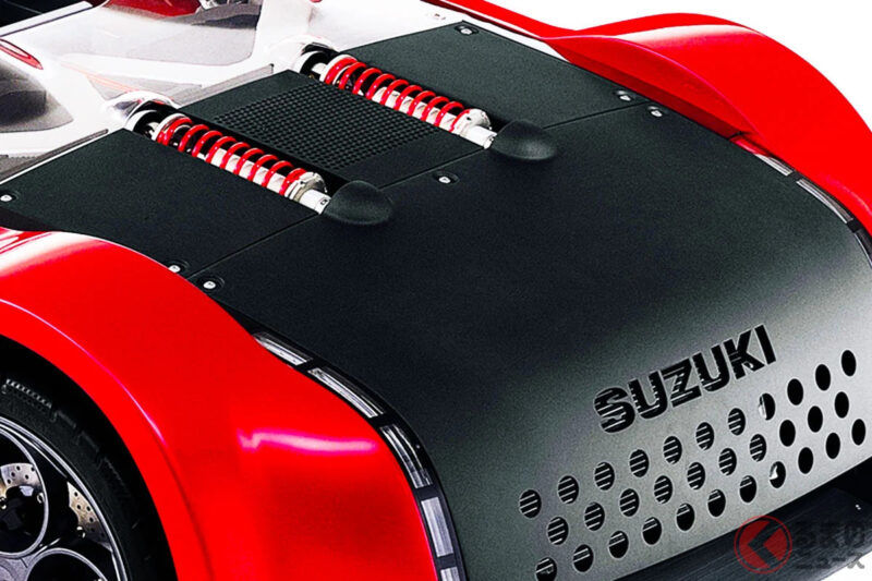 Suzuki斬新「2人座」正統跑車太猛了！搭載世界最快「Hayabusa」專用超高轉速引擎的爆速機種！ 真正實現「汽車×機車」的終極輕量化跑車「GSX-R／4」
