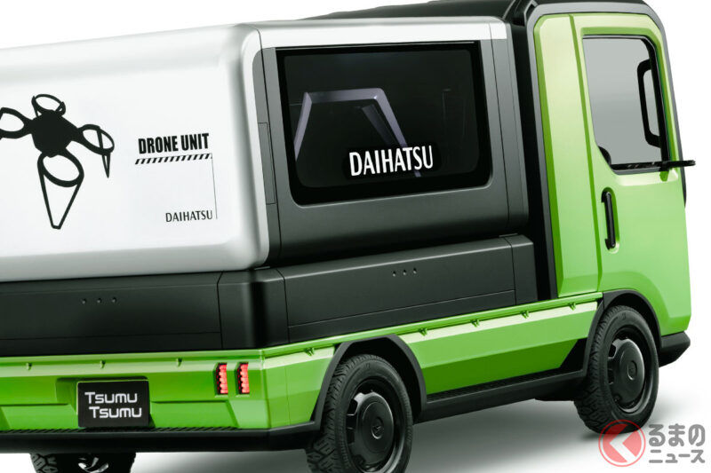 大發汽車的「驚艷輕型卡車」極具創新性，反應熱烈！有人說：「我一定要買一輛！」有人說：「我想給父母買一輛！」可完全打開的「折疊門」搭配極具「突破性」的貨廂！耐用的「Tsum Tsum」也備受關注！