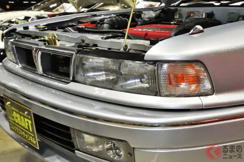 三菱「超高性能4WD房車」實車展示！方正車身搭載「高輸出2公升渦輪引擎」！讓歐吉桑世代欣喜的經典名車「Galant VR-4」，三原自動車展示其復刻車輛