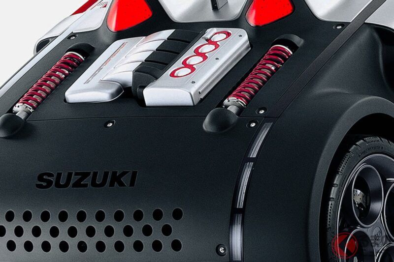 Suzuki「2人乘坐」輕量 sports car！搭載最速重機“Hayabusa”的高轉速引擎於「midship」配置！以 Suzuki 的“sports spirit”實現「car × bike」概念的超高速車款「GSX-R／4」引發高度關注！