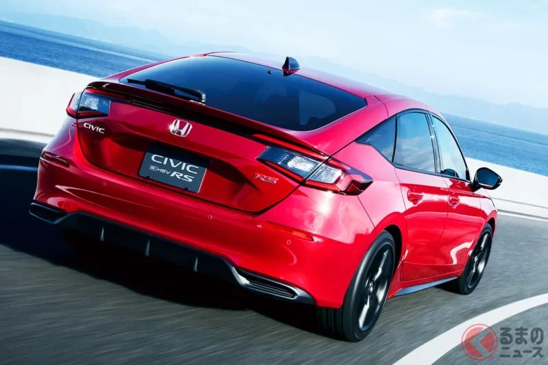 Honda新型「5 door hatchback」發售！搭載2升引擎與MT感受的「S+shift」！還有大尺寸「全黑輪圈」也很不錯的新sporty車型「Civic e:HEV RS」是什麼呢