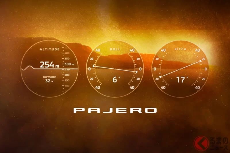 Mitsubishi全新「Pajero」將於今年秋季登場！ 睽違27年重新採用「高性能儀表」，向初代、第二代車型致敬！ 睽違5年復活的「正統4WD」將搭載適合越野使用的「Multi Meter」！